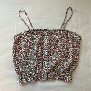 Urban Outfitters Kimchi & Blue Floral Cropped Top (XS)
